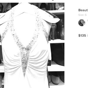 White gown with eloquent silver details